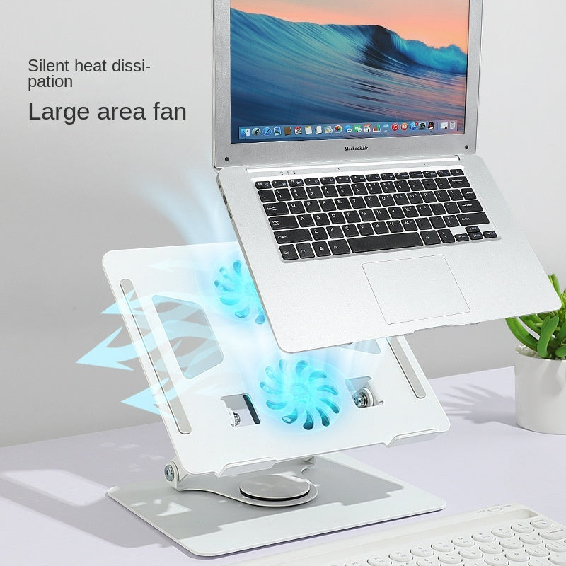 Soporte ergonómico giratorio 360° para laptop negro