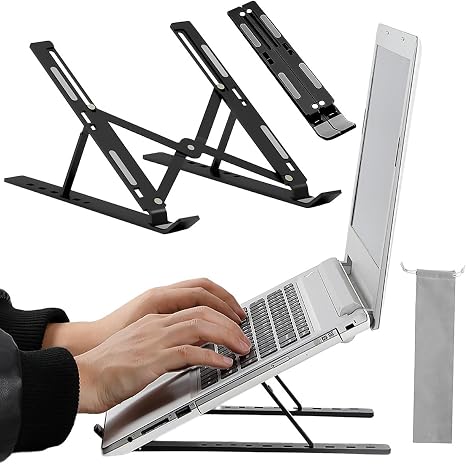Soporte plástico para portátil negro