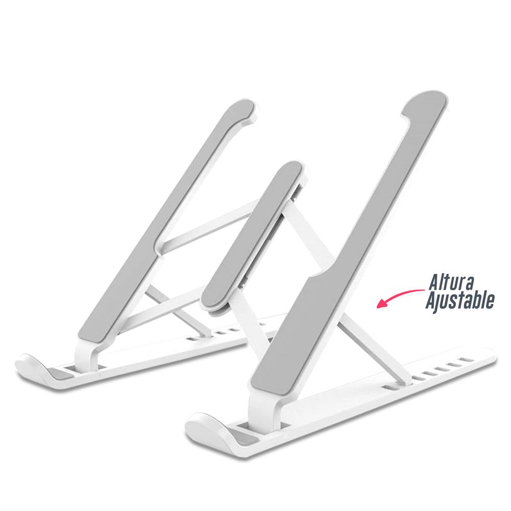 Soporte plástico para portátil blanco