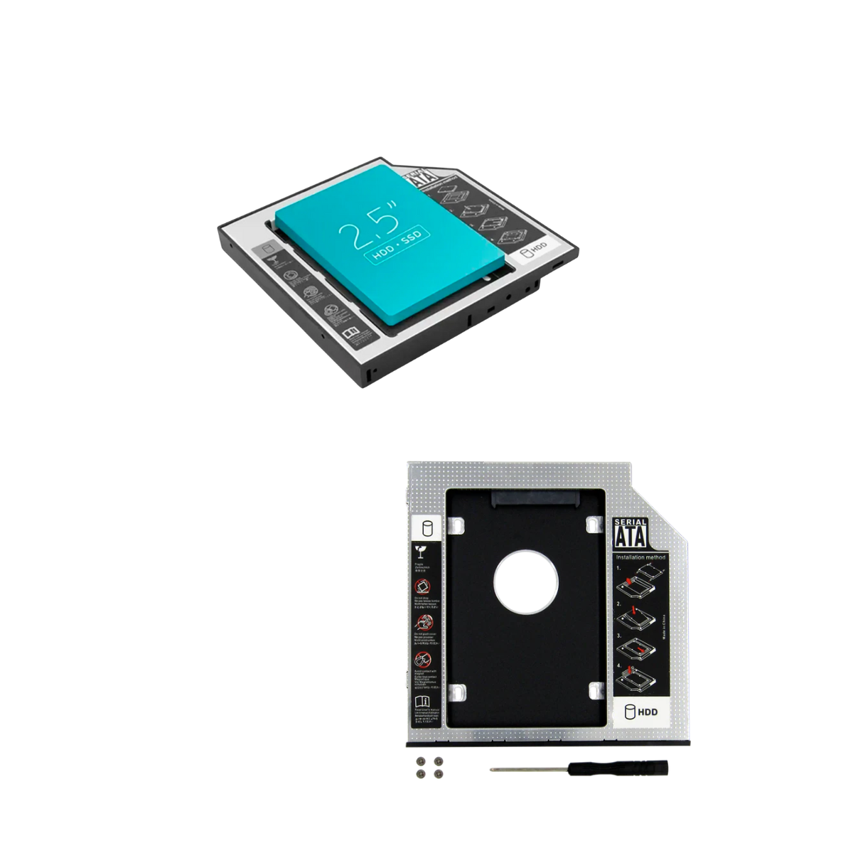 Caddy adaptador para disco duro HDD y SSD